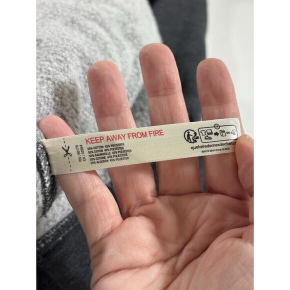 Daily Practice Anthropologie Cropped Hoodie Dark Grey XS Long Sleeve Henley - Picture 10 of 11